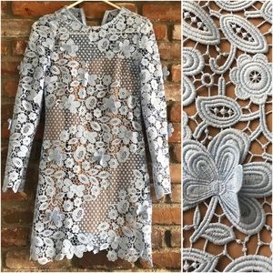 Self Portrait 3D Floral Mini Dress